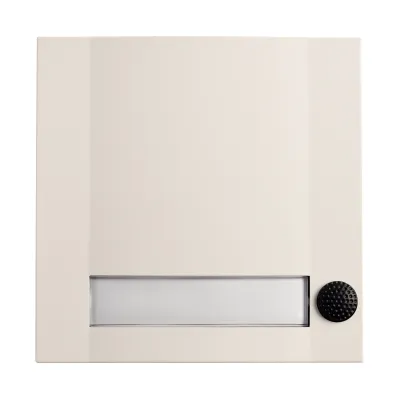 Grothe Klingeltaster 1-fach DOMOLUX WS/SW 51103 | Aufputz | mit Namensschild | beleuchtet | Kunststoff | weiß/schwarz