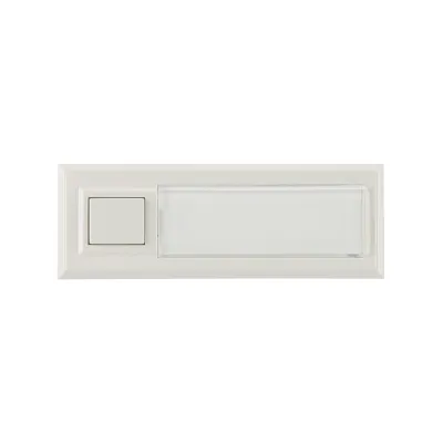 Grothe Klingeltaster Aufputz ETA 2132A | LED beleuchtet | 1-fach | Namensschild | Kunststoff | 32x90x18mm | weiß