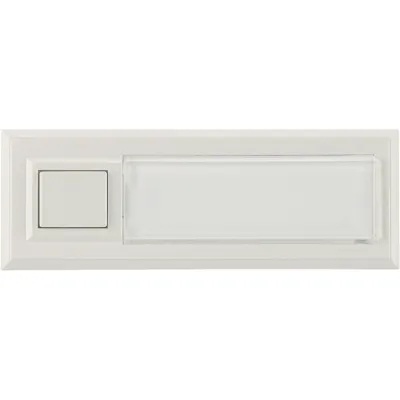 Grothe Klingeltaster Aufputz ETA 2132A | LED beleuchtet | 1-fach | Namensschild | Kunststoff | 32x90x18mm | weiß