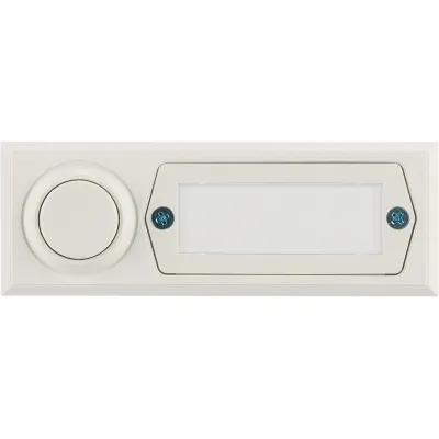 Grothe Klingeltaster ETA 2121A 51013 | Aufputz | 1-fach | Kunststoff | Namensschild | weiß | 32x90x18mm