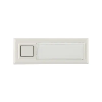 Grothe Klingeltaster Aufputz | ETA 2122 Combifix II 1-fach | Namensschild | unbeleuchtet | Kunststoff weiß | 32x90x18 mm