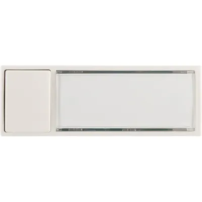 Grothe Klingeltaster MONTILUX 2154 | 1-fach | Aufputz | beleuchtet | Namensschild | wetterfest | Kunststoff | weiß