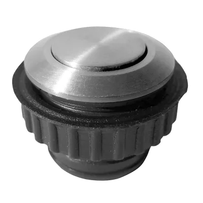 Grothe Klingeltaster PROTACT 650 VA 62070 | Edelstahl V2A | rund | vandalismussicher | Unterputz | IP54 | Ø22mm