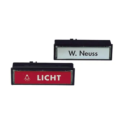 Grothe Klingeltaster KKO 2112 BR | beleuchtet | Unterputz | Namensschild | Kunststoff | 21x70mm | braun