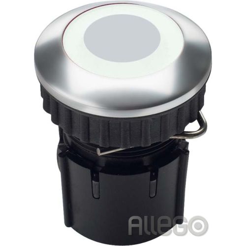 Bild: Grothe Klingeltaster LED-Ring PROTACT 230 LED Aluminium weiß Grothe Klingeltaste