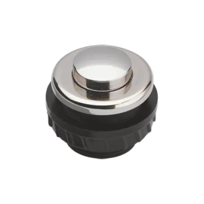 Grothe PROTACT 370 NI Klingeltaster | rund 11,5mm | Messing vernickelt | IP65 | vandalismussicher | Unterputz