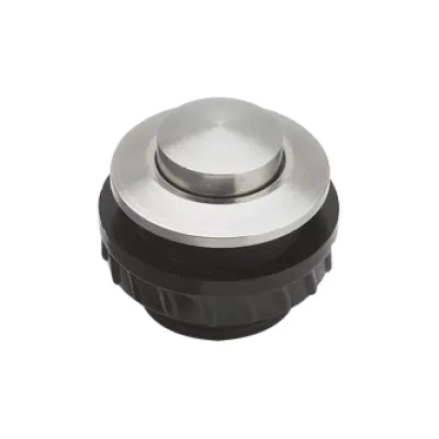 Grothe PROTACT 62006 Klingeltaster Edelstahl V2A | rund | Unterputz | vandalensicher | IP65 | 16mm | silber