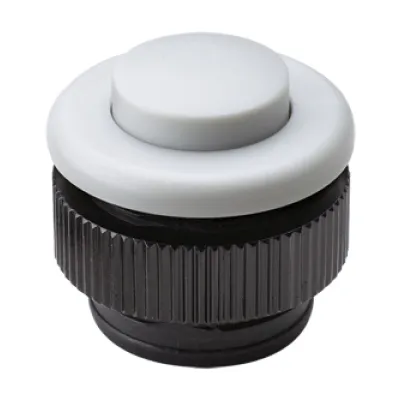 Grothe Klingeltaster PROTACT 381 KS | Unterputz | rund | 11,5 mm Knopf | Kunststoff | vandalismusgeschützt | IP65 | weiß