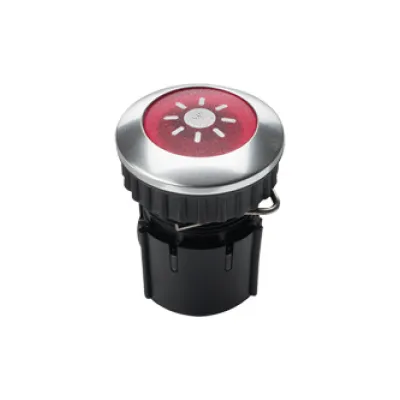 Grothe Klingeltaster PROTACT 101 LED 63022 | beleuchtet | Unterputz | rund | Aluminium EV1 | Kunststoff rot | 16mm