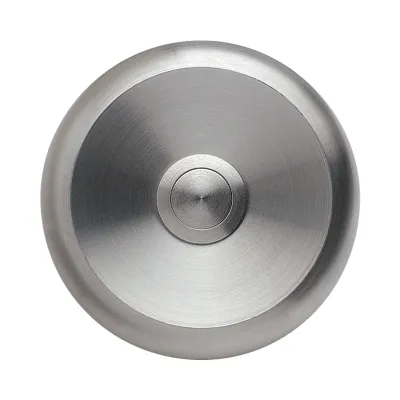 Grothe Klingeltaster ETA S 100 | Edelstahl rund | Aufputz | vandalensicher | 80 mm Ø | IP40 | massiv rostfrei
