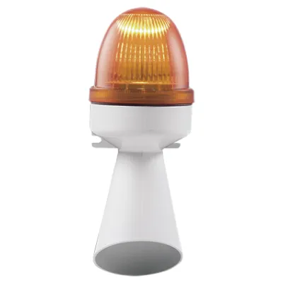 Grothe Kombi-Hupe BZ 6301 | Alarmhupe mit Blitzlicht Xenon 240V AC | 92 dB | IP43 | Aufputz | orange