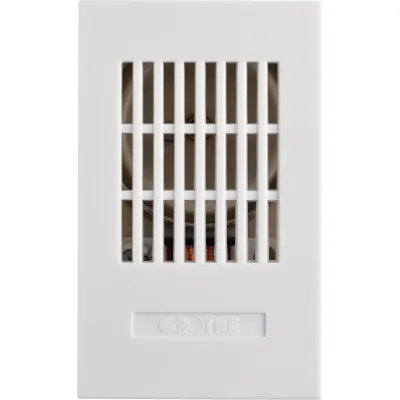 Grothe Türklingel Läutewerk LTW 1171A | 12V AC | 85 dB | Kurzzeitbetrieb 10s | Aufputz | weiß | 99x62x28mm