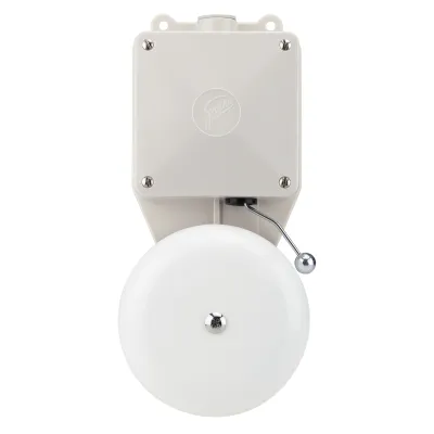 Grothe Läutewerk LTW 911A 24311 | Gong 8V AC | 98dB | IP54 | Kunststoff weiß | Schnellschlag | 100 mm | Aufputz