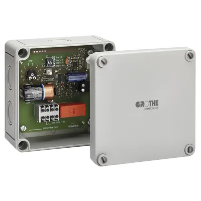 Grothe MISTRAL RB Relaisbox 43385 | Funk-Relaismodul 230V/10A | 500m Reichweite | IP65 | Batterie/Aufputz | grau