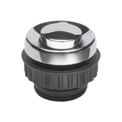 Grothe PROTACT 260 CR Klingeltaster | rund 16mm | Unterputz | Messing verchromt | IP54 | Vandalismusschutz