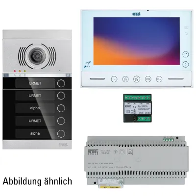 Grothe Video-Türsprechanlage V-2V-VMO-ASU1-02WE | 2-Familienhaus | 2-Draht | Videofunktion | Smartphone-Anbindung