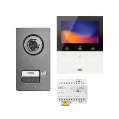 Grothe Video-Türsprechanlage Set 2VOICE Comfort Plus | 2-Draht | 5" Monitor | Kamera 113° | Smartphone | anthrazit