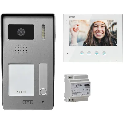 Grothe Video-Türsprechanlage Set 1730/501 | 2-Draht Technik | 7 Zoll | HomeKit | Aufputz | abhörsicher