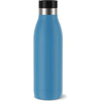 Emsa Trinkflasche Bludrop Color N31103 | 0,5 l | Edelstahl doppelwandig | auslaufsicher | BPA-frei | aquablau