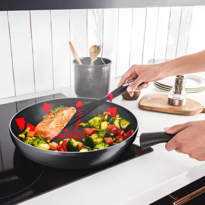 Tefal Bratpfanne C38806 Hard Titanium 28 cm | Antihaftbeschichtung | Thermo-Signal | Aluminium | spülmaschinengeeignet