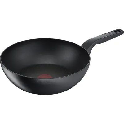 Tefal Wokpfanne G28919 Hard Titanium Pro 28 cm | Antihaft | Induktion | Thermo-Signal | schwarz
