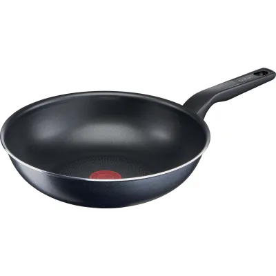 Tefal Wokpfanne C38519 XL Force | 28 cm | Antihaft | Induktion | Thermo-Signal | ofenfest | Aluminium | schwarz