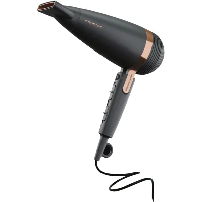 Grundig Haartrockner HD 8080 | 2300W | Ionic | Keramik | Sensor | AC-Motor | Kaltstufe | schwarz/roségold