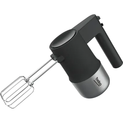 Beko Handmixer HMM81504BX | 500 Watt | 4 Geschwindigkeiten | Edelstahl-Knethaken | spülmaschinengeeignet | Schwarz