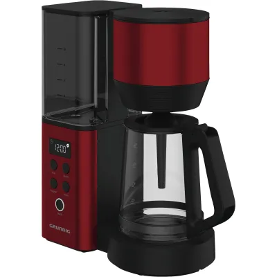 Grundig Filterkaffeemaschine KM 8440 | 10 Tassen | 1,25 l | Aromawahl | Timer | Tropfstopp | Glaskanne | Schwarz