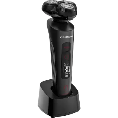 Grundig Herrenrasierer MS 9130 ProClub | elektrisch | BeardCare Sensor | Titanium Blades | Wet & Dry | schwarz/rot