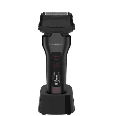 Grundig Herrenrasierer MS 9330 | Scherfolienrasierer | Turbo Modus | BeardCare Sensor | USB-Schnellladung | Mattschwarz