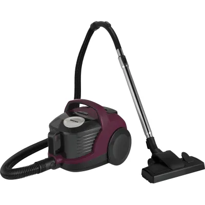 GRUNDIG Bodenstaubsauger beutellos | 800W | HEPA 12 Filter | DustSeal | Teleskoprohr | berry/schwarz