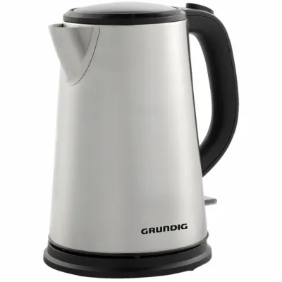 Grundig Wasserkocher WK 5620 | 1,7 Liter | 2200 Watt | Edelstahl | schnurlos | Überhitzungsschutz | schwarz