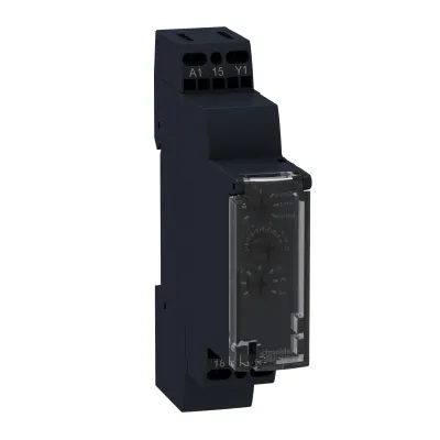 Schneider Electric Zeitrelais RE17RMMW | Multifunktions-Zeitrelais | 10 Funktionen | 12-240V AC/DC | 0,1s-100h | 8A