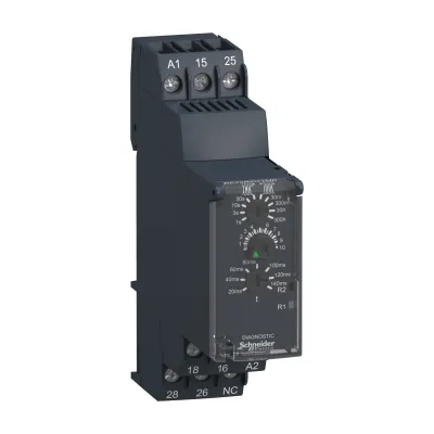Schneider Electric Zeitrelais RE22R2QTMR | Stern-Dreieck-Anlauf | 24-240V AC/DC | 0,05s-300h | 2 Wechsler | 8A