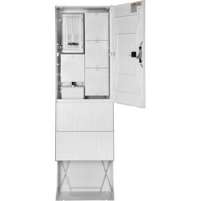 GSAB Zähleranschlusssäule 25.00.1P11V6 | Netze BW ENBW | 1ZP 6-reihig | 1 Zähler | 63A | IP44 | Kunststoff | RAL 7035