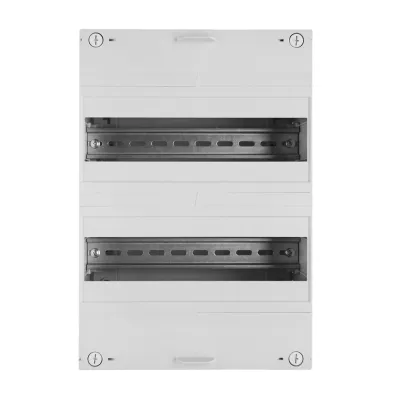 GSAB Verteilerfeld 2-reihig Aufputz 99.00.902 | IP20 | 2 DIN-Schienen | 13TE/Schiene | 360x250x98mm | N-PE Klemmen