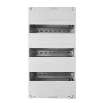 GSAB Verteilerfeld 3reihig AP | IP20 | 3x13 TE | 485x250x98 mm | Kunststoff | N-PE-Klemmen | Ausschnitt-Abdeckung