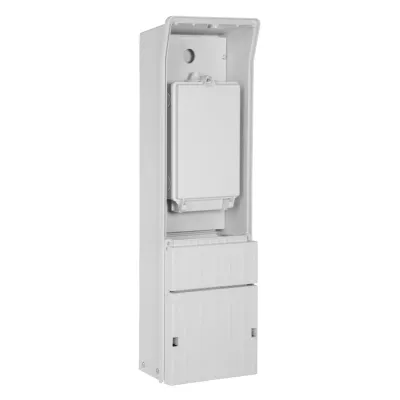 GSAB Verteilersäule 32S1400MHAK | Hausanschlusskasten NH00 | 1420x320 mm | GFK Kunststoff | IP44 | grau RAL 7035 | IK10