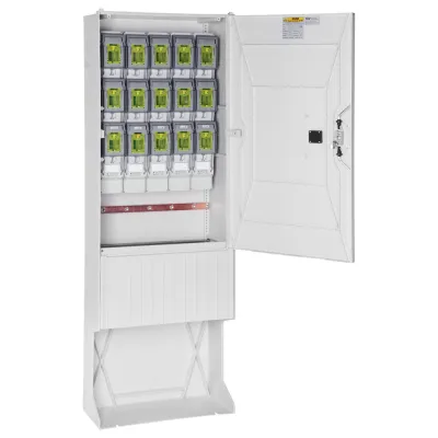 GSAB Elektrotechnik Verteilersäule 58S1700K5LSL2 | 4-polig | Sammelschiene | 5x NH2 | 400A | IP44 | 1710x585x280 mm