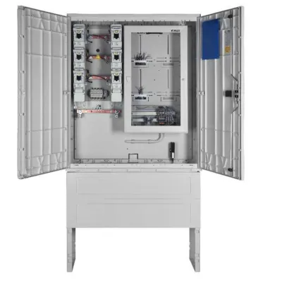 GSAB Elektrotechnik Zähler-Komplettschrank 09.W250.001-D | Wandlermessung 250A | AVACON | 5 Felder | IP44 | grau