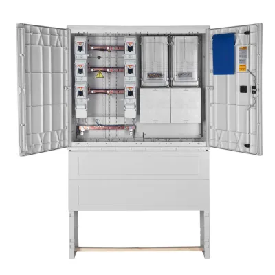 GSAB Elektrotechnik Wandlermessung 25.W250.001 | 250A | 1-stöckig | NH2-Trenner | 4-polig | IP44 | grau RAL7035