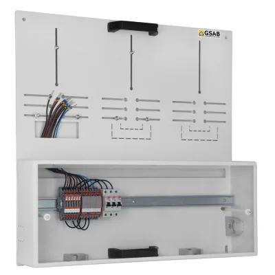 GSAB Zählerwechselplatte Bayernwerk komplett verdrahtet 800x800m