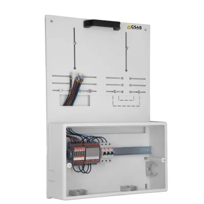 GSAB Zählerwechselplatte Bayernwerk komplett verdrahtet f. Schrank 800x550mm