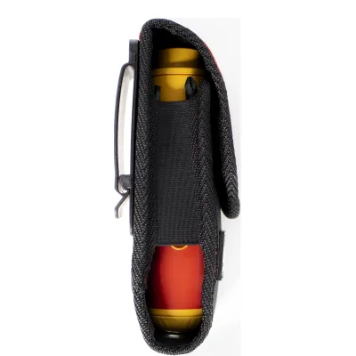 Wiha Gürteltasche 44367 für E-Schraubendreher speedE | 4 Fächer | Cliphalterung | Einheitsgröße | Kunststoff | Schwarz