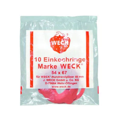 Gummiringe 54x 67mm 10er Beutel, rot