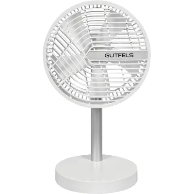 Gutfels Tisch-Ventilator VENTI 3020 R | Akku-Ventilator | 4 Stufen | Oszillation 120° | 20 cm Durchmesser | Neigbar