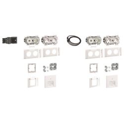 Hager 2Arbeitsplätze je 3Std+USB GAPSET2 Charger 15W 2xRJ45 Cat.6A verkehrsweiß