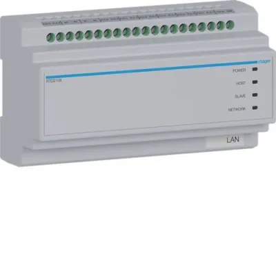 Hager Systemswitch RTD210X | 2Draht IP Systemswitch 6-fach | Intercom | Netzwerktechnik | 48V DC | 53x88x61mm