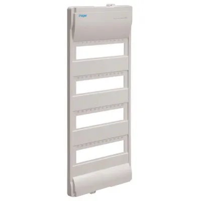 Hager Abdeckung Volta VZ224N | Geräteabdeckung für Unterputz- und Hohlwandverteiler | 4-reihig | Kunststoff | Weiß